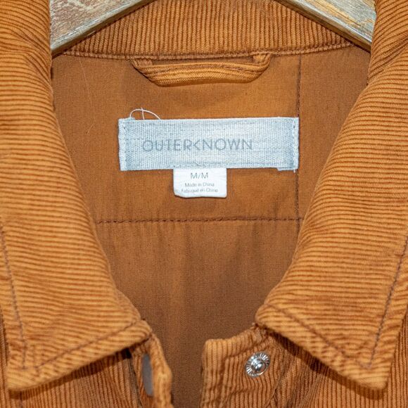 OUTERKNOWN Women's Lou Corduroy Puffer Jacket in light Brown Size Medium - Picture 3 of 8